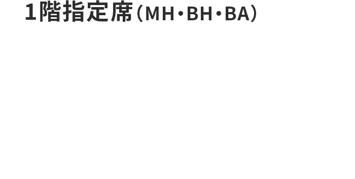 アリーナ1階指定席（MH/BH/BA）