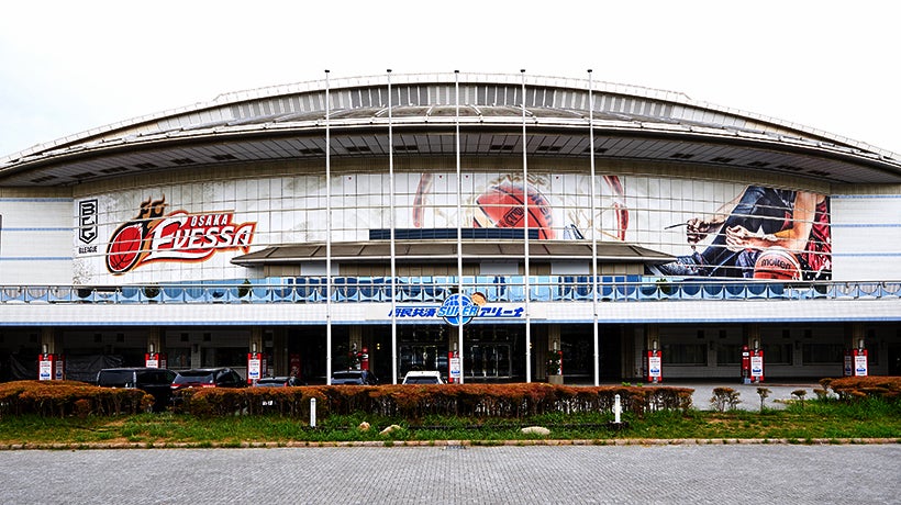 府民共済superアリーナに 大阪エヴェッサ のシンボル完成 舞洲エヴェッサパークプロジェクト プロジェクト4 大阪エヴェッサ 府民共済superアリーナに 大阪エヴェッサ のシンボル完成 舞洲エヴェッサパークプロジェクト プロジェクト4 大阪エヴェッサ